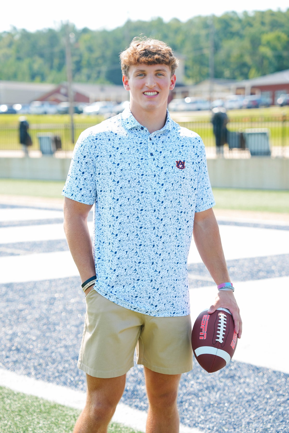 Taylor &amp; Mick Auburn Print Polo