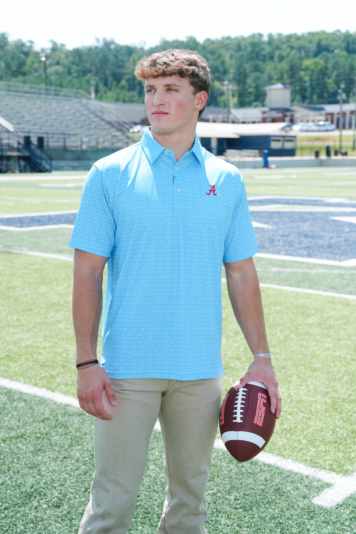 Gen Teal Brr Printed Polo UA