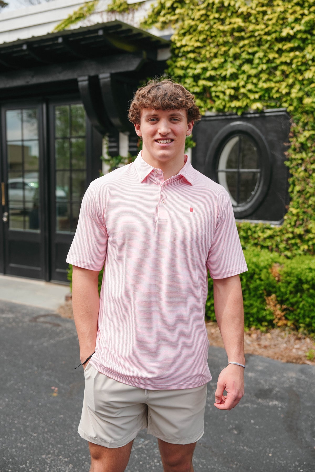 State Co Azalea Stripe Polo