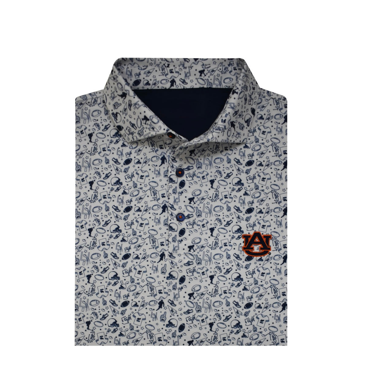 Taylor &amp; Mick Auburn Print Polo