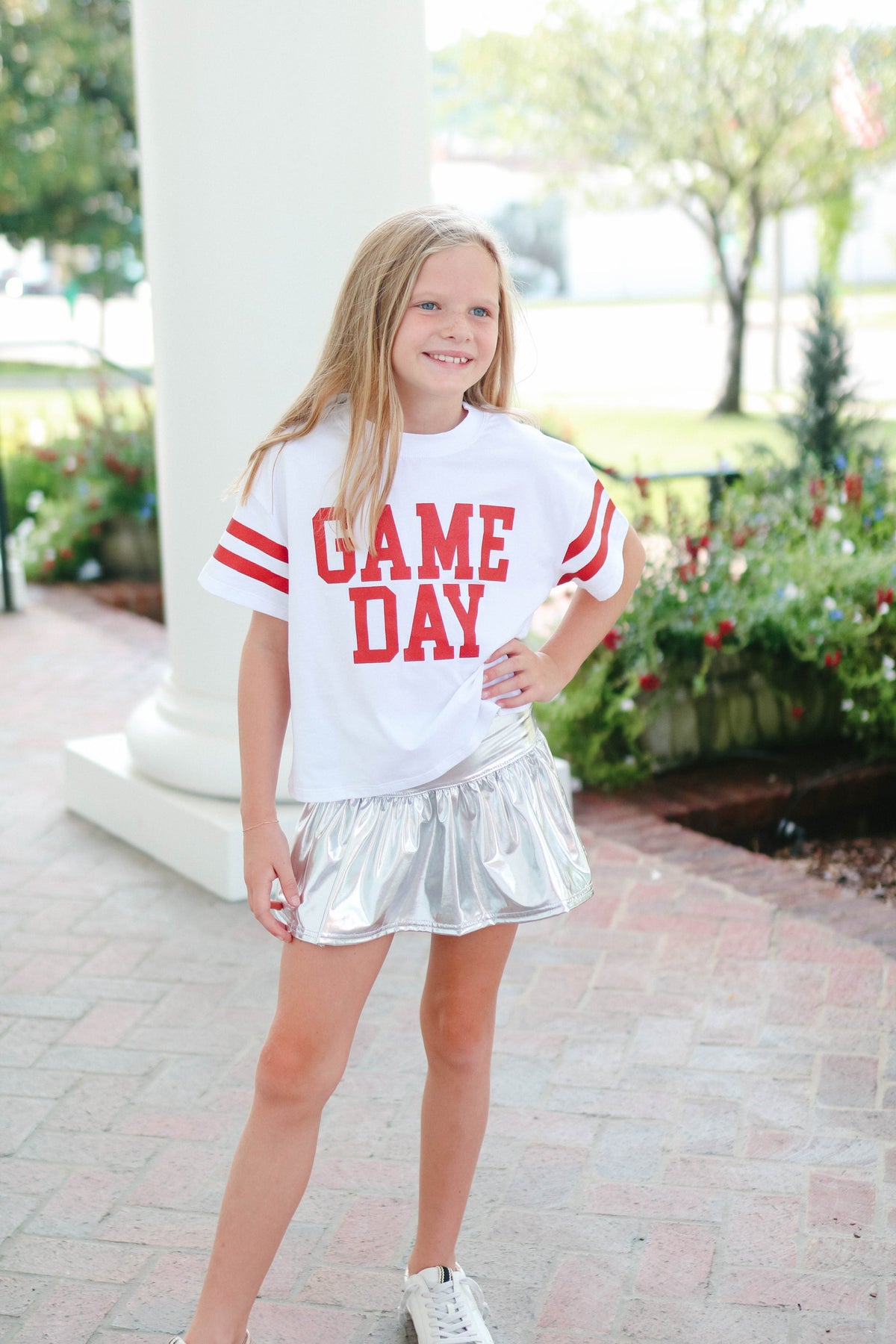 Gameday Glitter Youth Boxy Tee