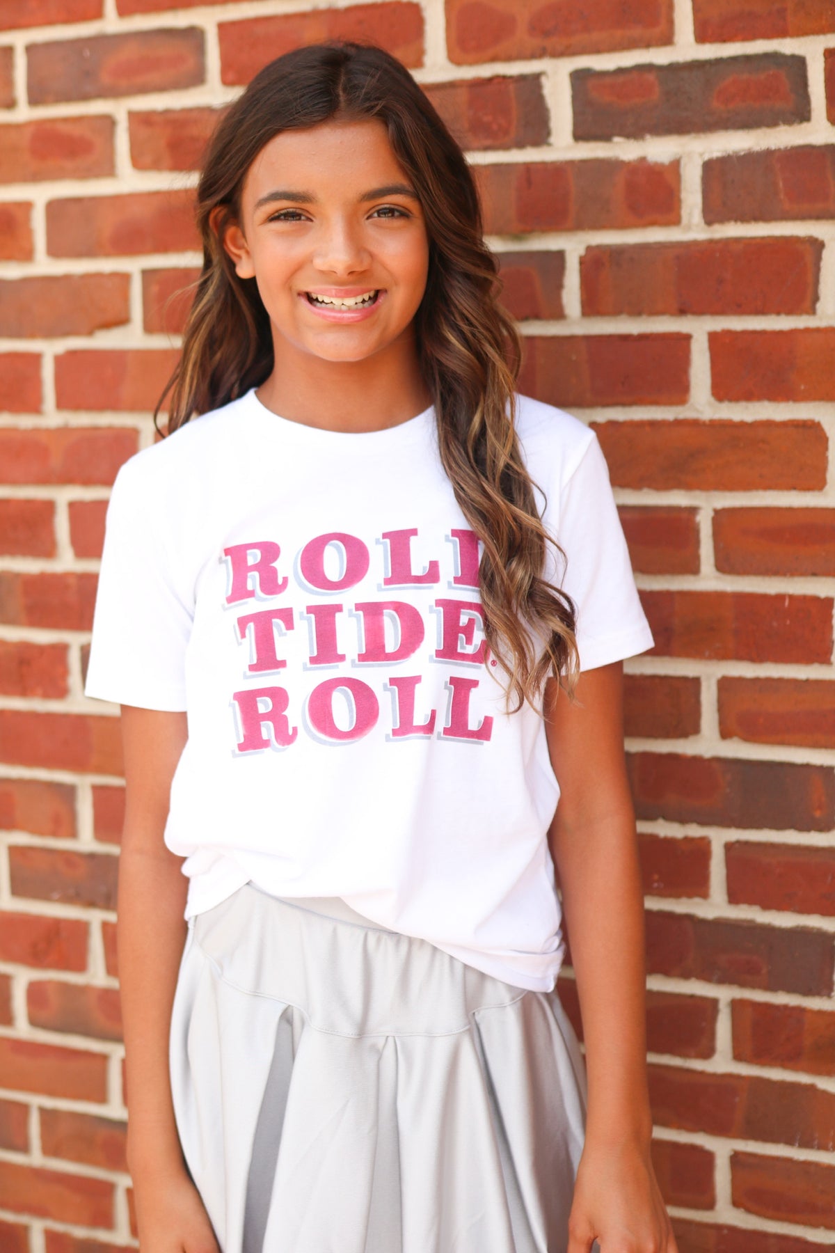 Scarlet Roll Tide Roll Youth Tee