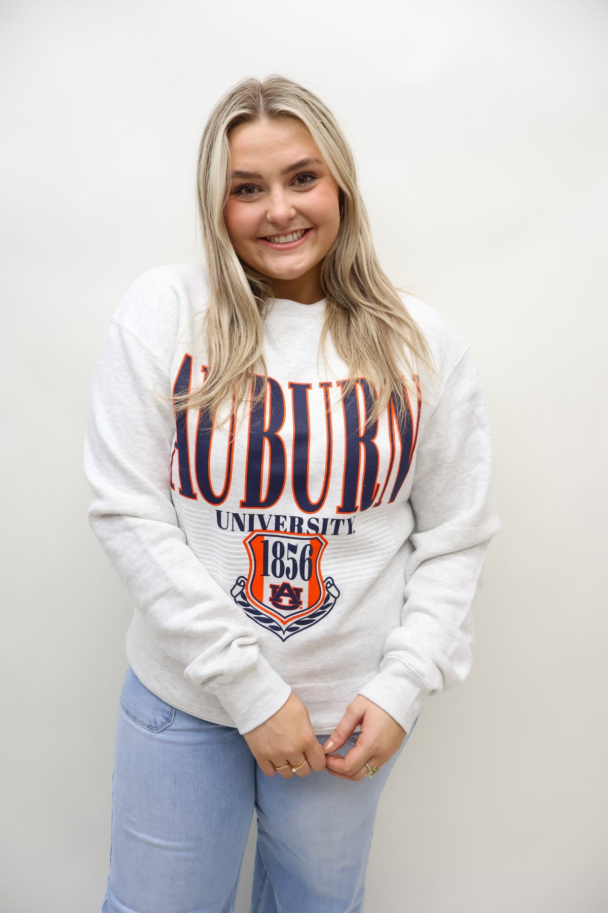 Auburn Over Shield Crewneck Sweatshirt