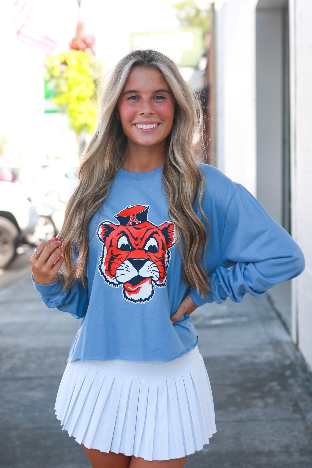 Champions Auburn University Boyfriend Crop L/S