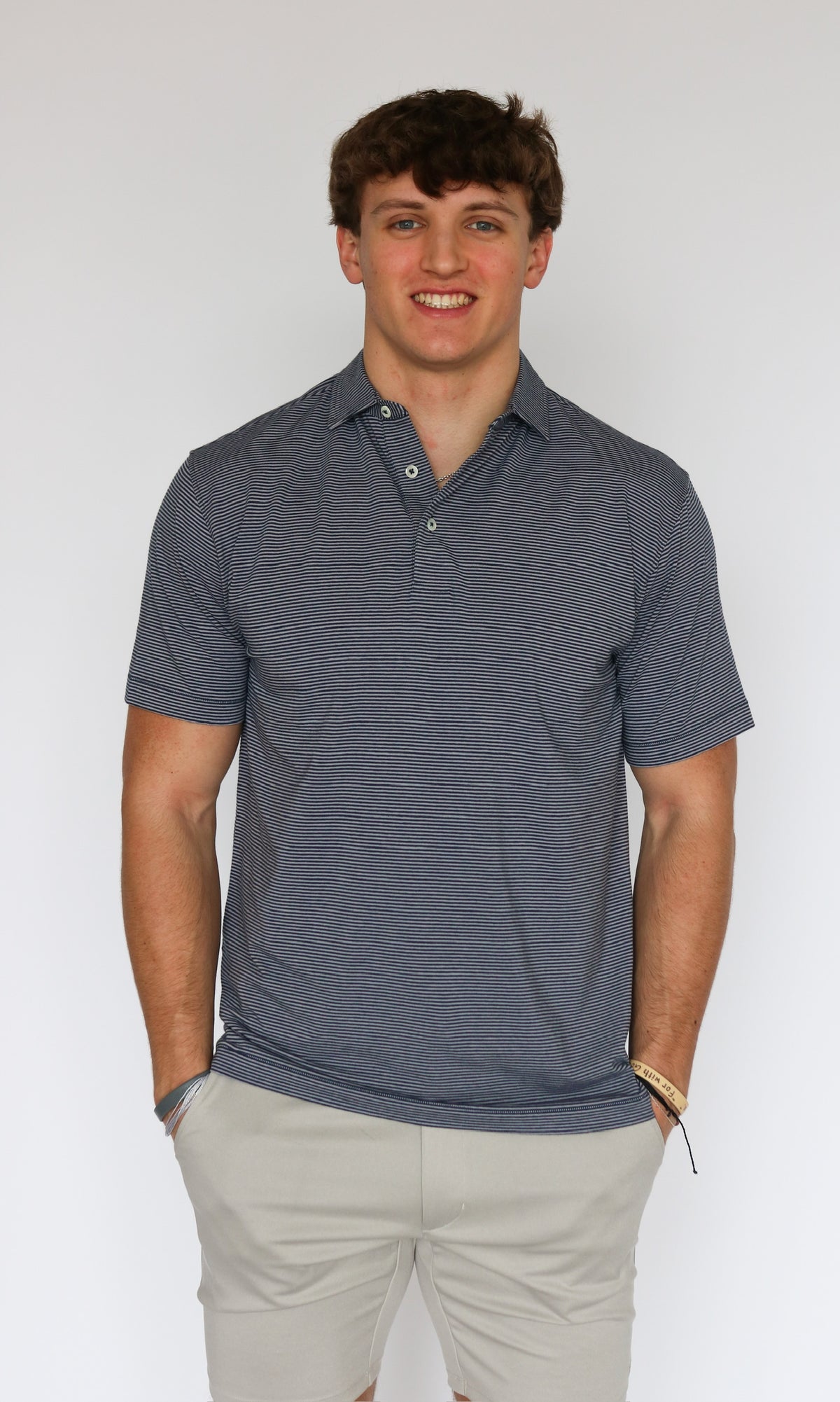 Taylor &amp; Mick 075 Stripe Heather Polo