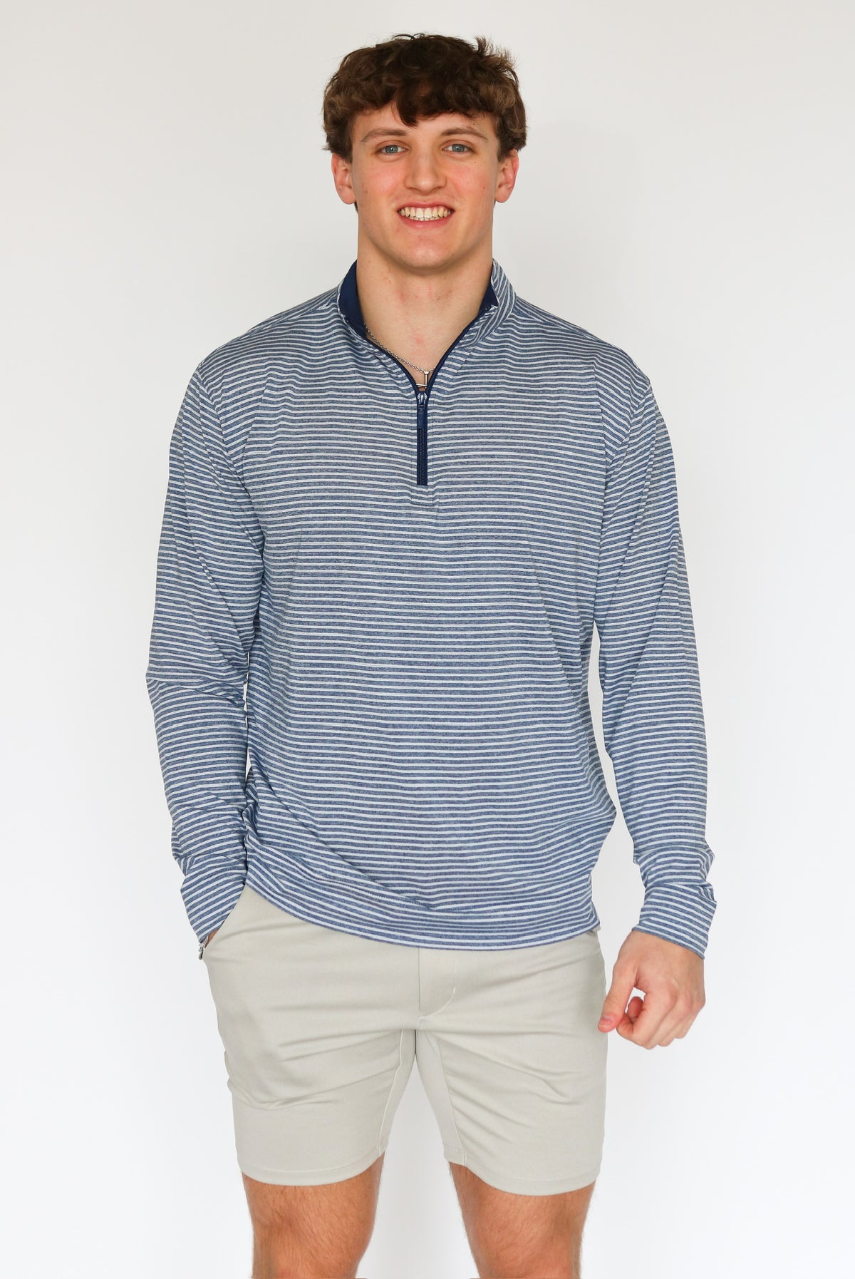 Taylor &amp; Mick Heather Stripe Pullover