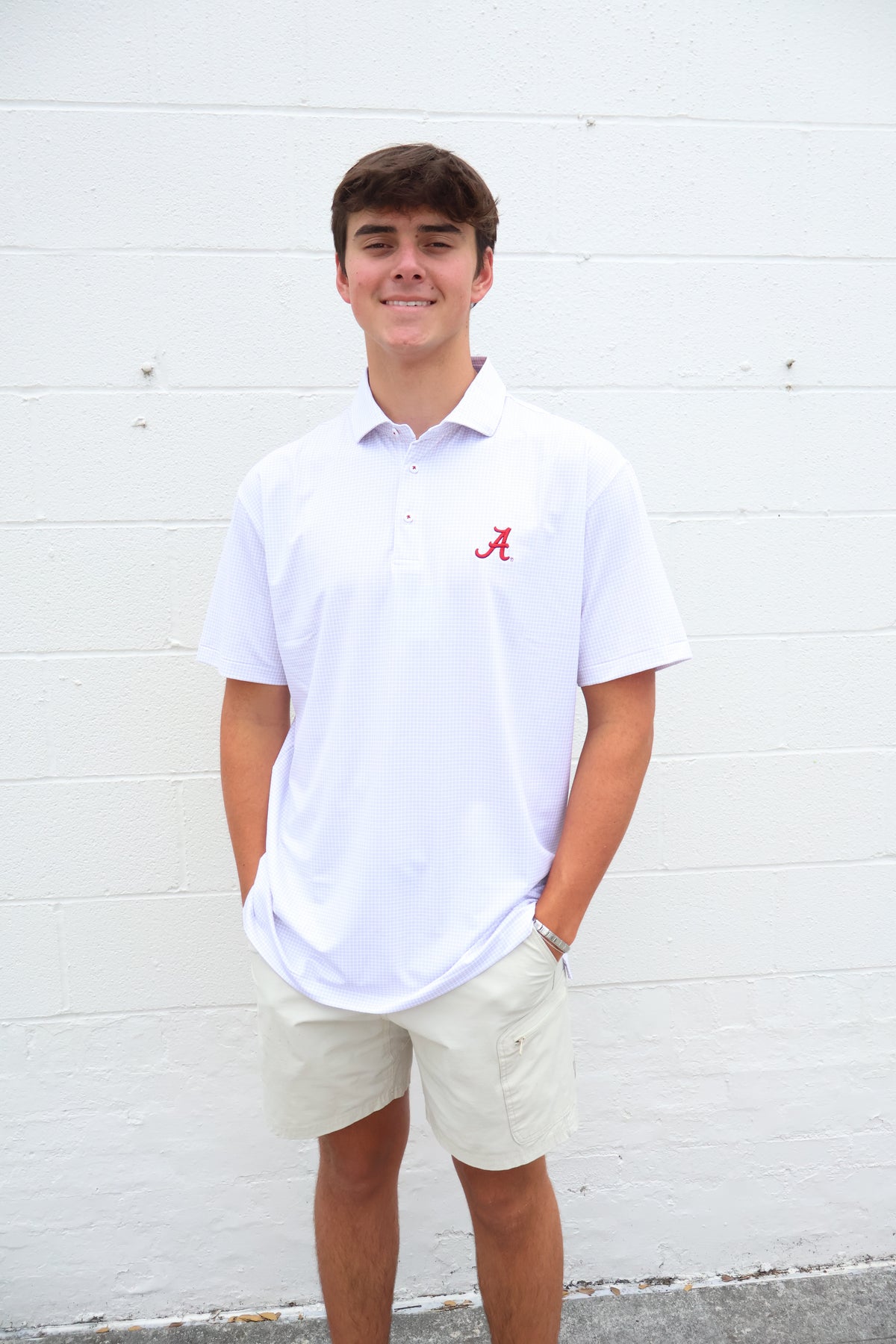 Taylor And Mick Patterned Bama Polo