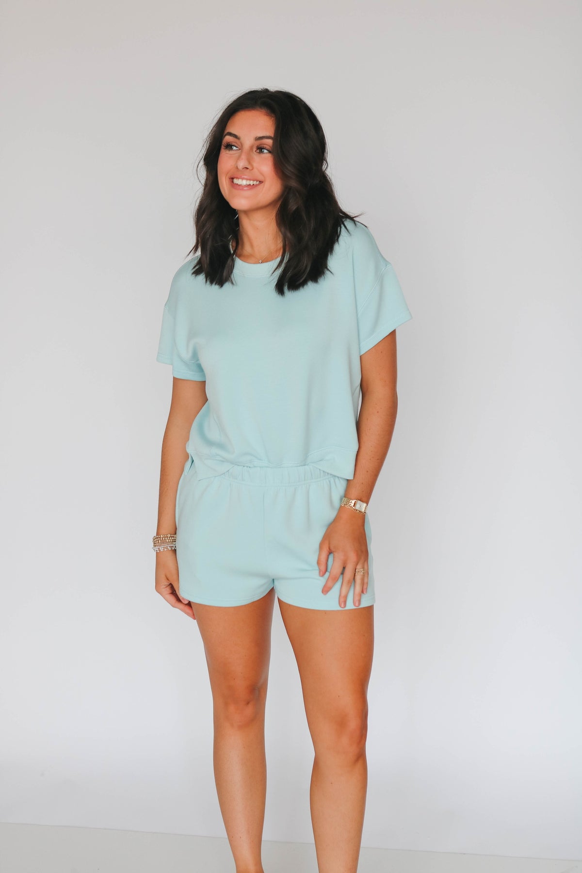 Ocean Drive Cloud Fleece Cropped Tee