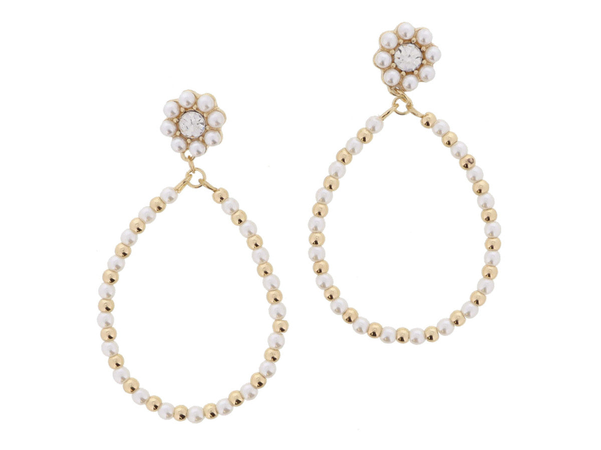 Jane Marie Flower Teardrop Earrings