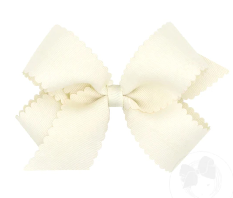 Wee Ones Medium Grosgrain Scalloped Edge Hair Bow