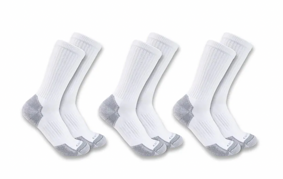 Carhartt Midweight Cotton Blend Crew Sock 3 Pack