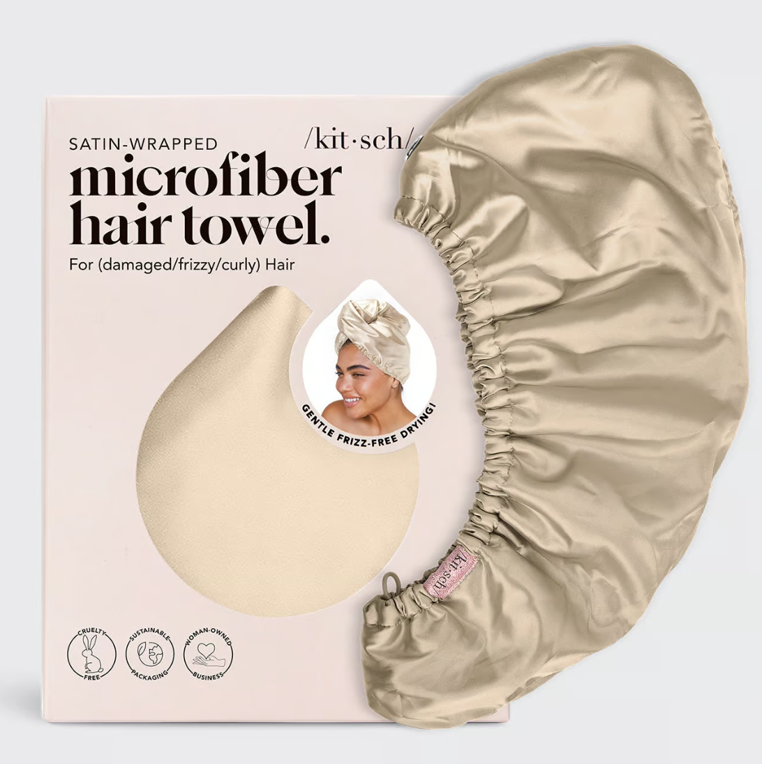 Kitsch Satin-Wrapped Hair Towel