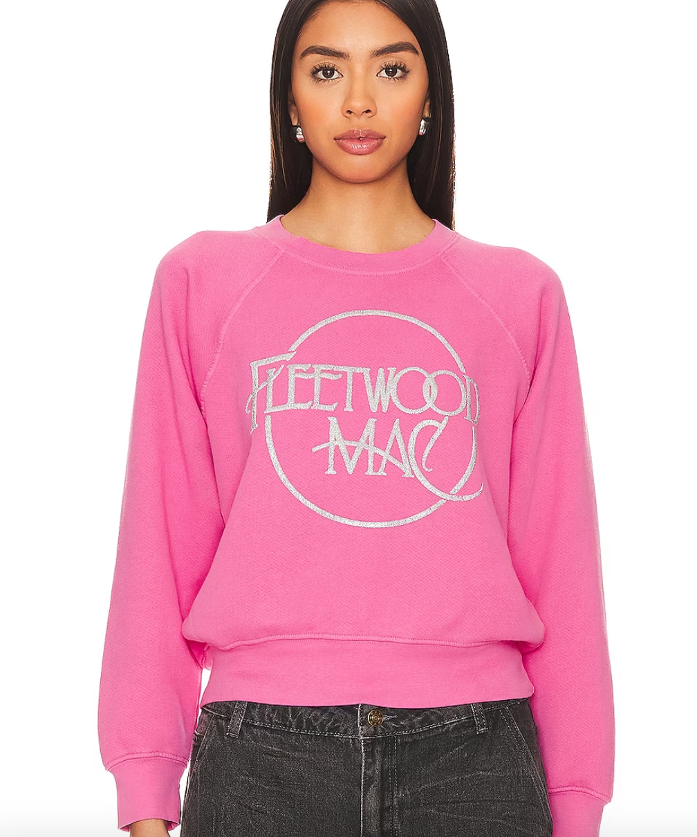 Daydreamer Fleetwood Mac Circle Logo Raglan Crew