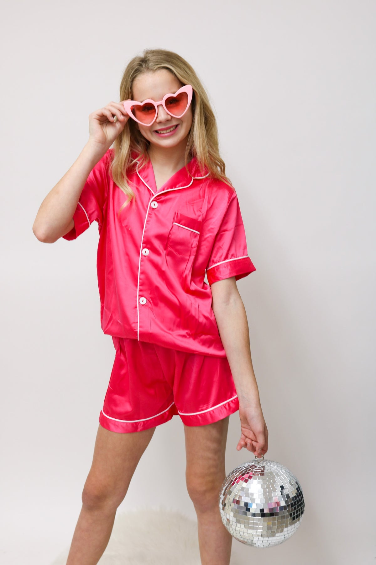 Jane Marie Youth Silky PJ Top