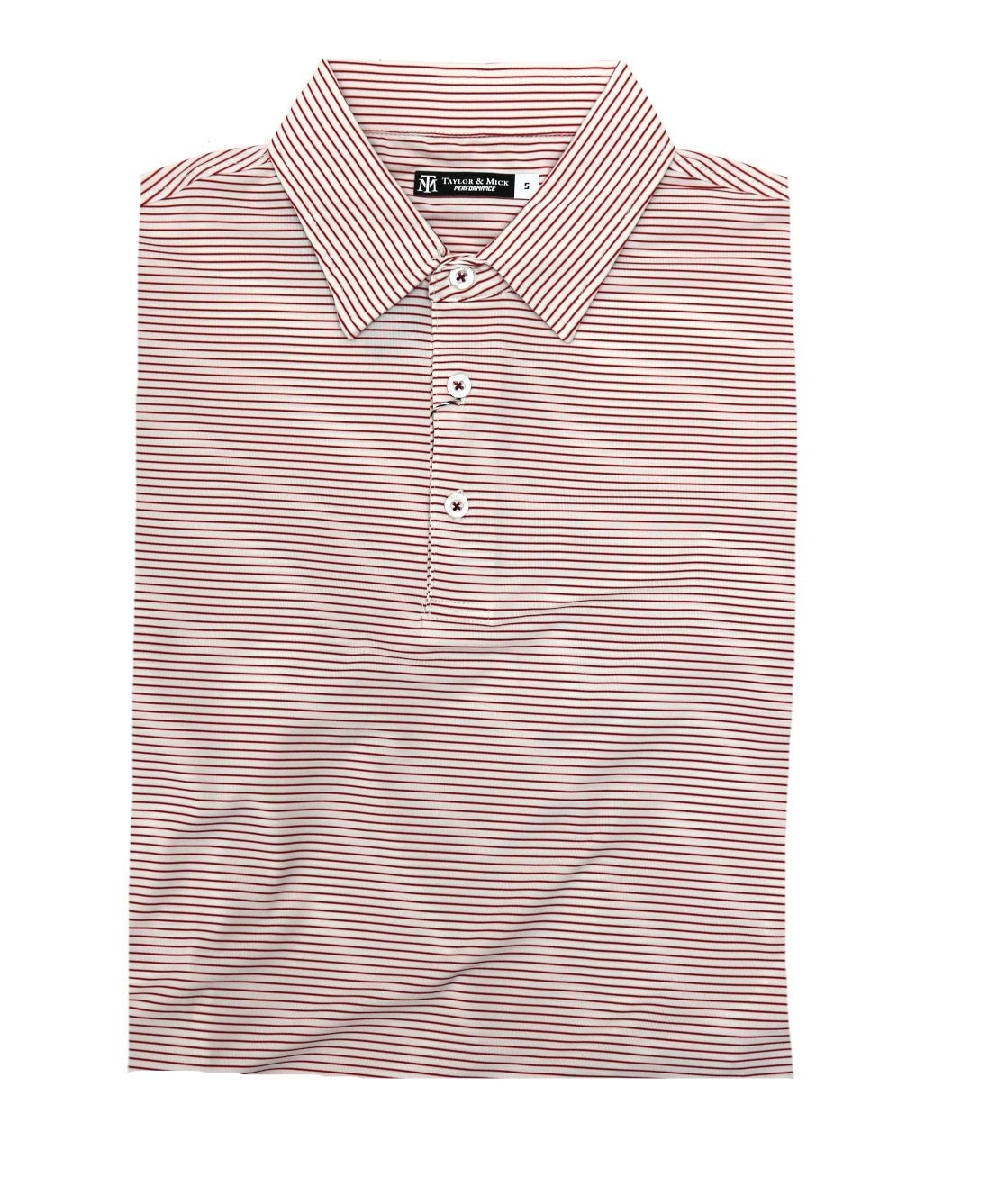 Taylor &amp; Mick Single Stripe Performance Polo