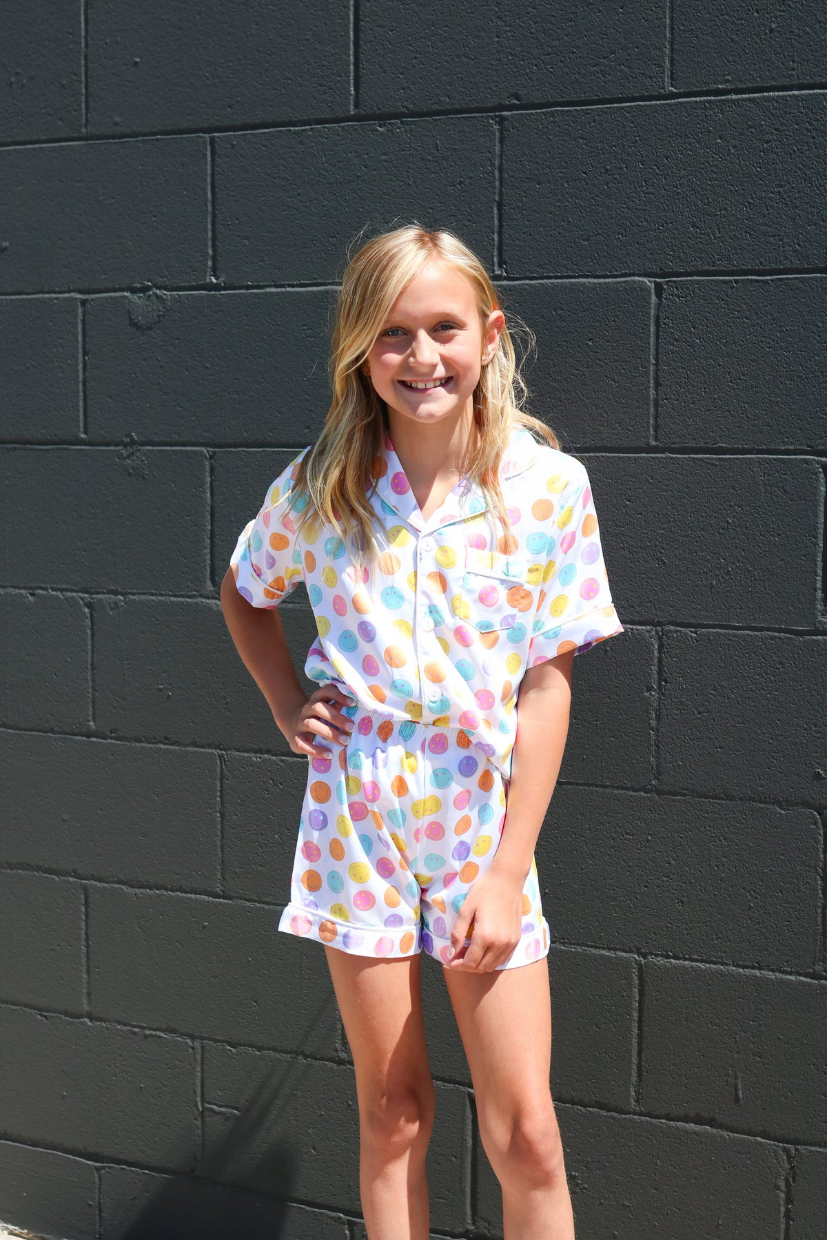 Jane Marie Youth Silky PJ Top