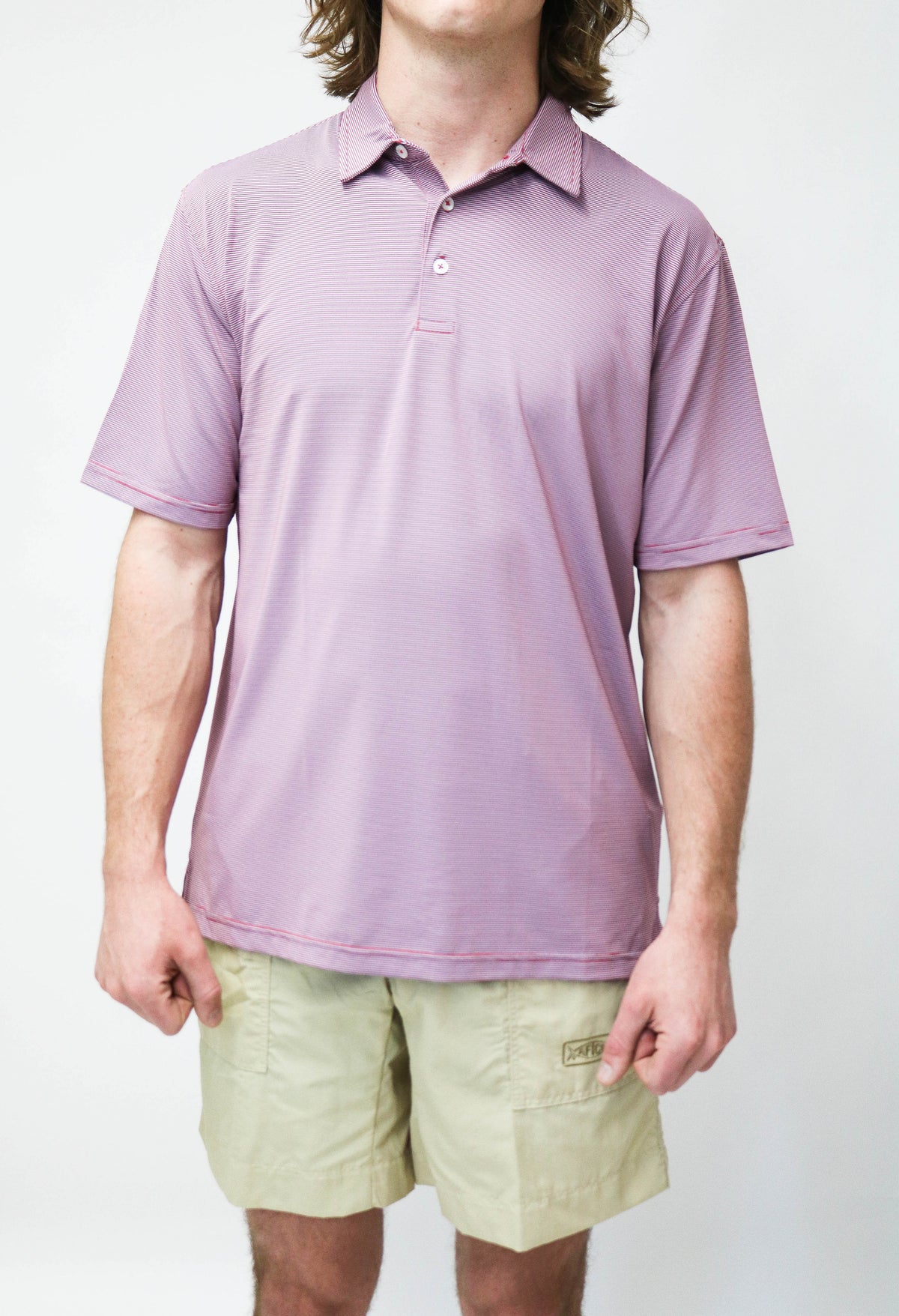 Taylor &amp; Mick Double Stripe Performance Polo