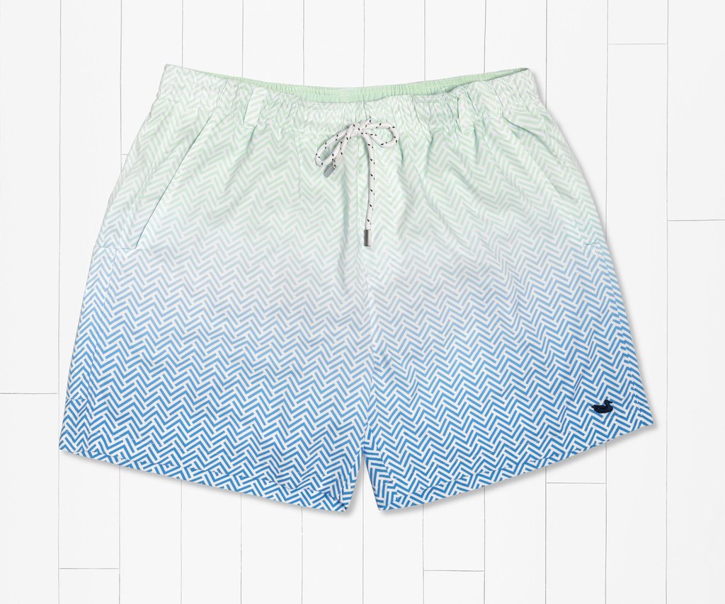 Southern Marsh Dockside Herringbone Swim Trunk