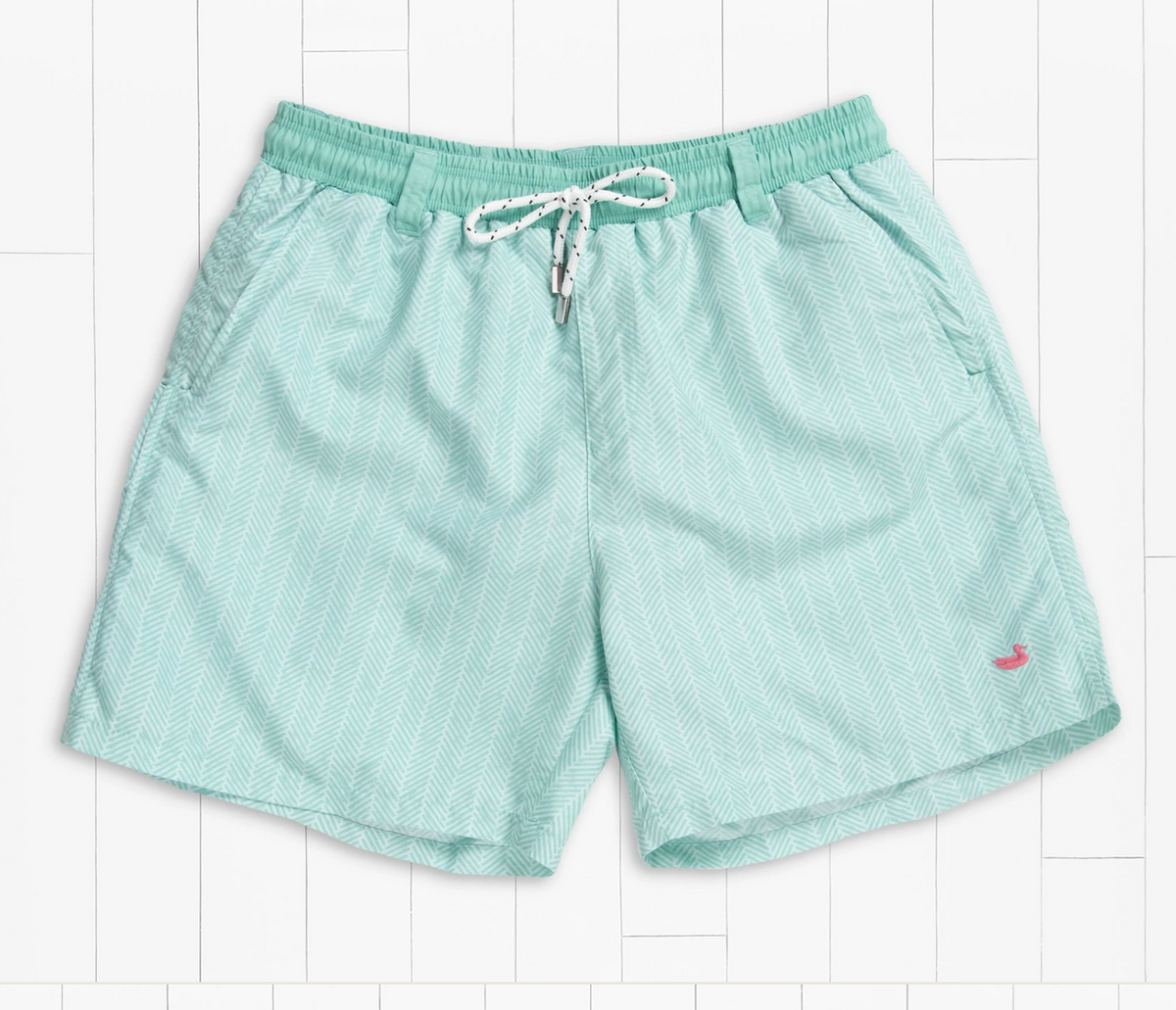 Southern Marsh Dockside Herringbone Swim Trunk