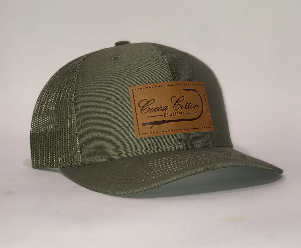 Coosa Cotton Leather Patch Trucker Hat